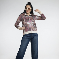 Women’s Printed Zip-Up Hoodie