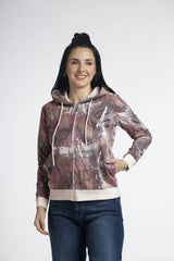 Women’s Printed Zip-Up Hoodie