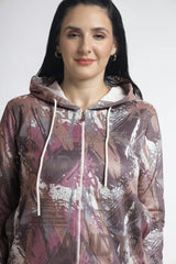 Women’s Printed Zip-Up Hoodie