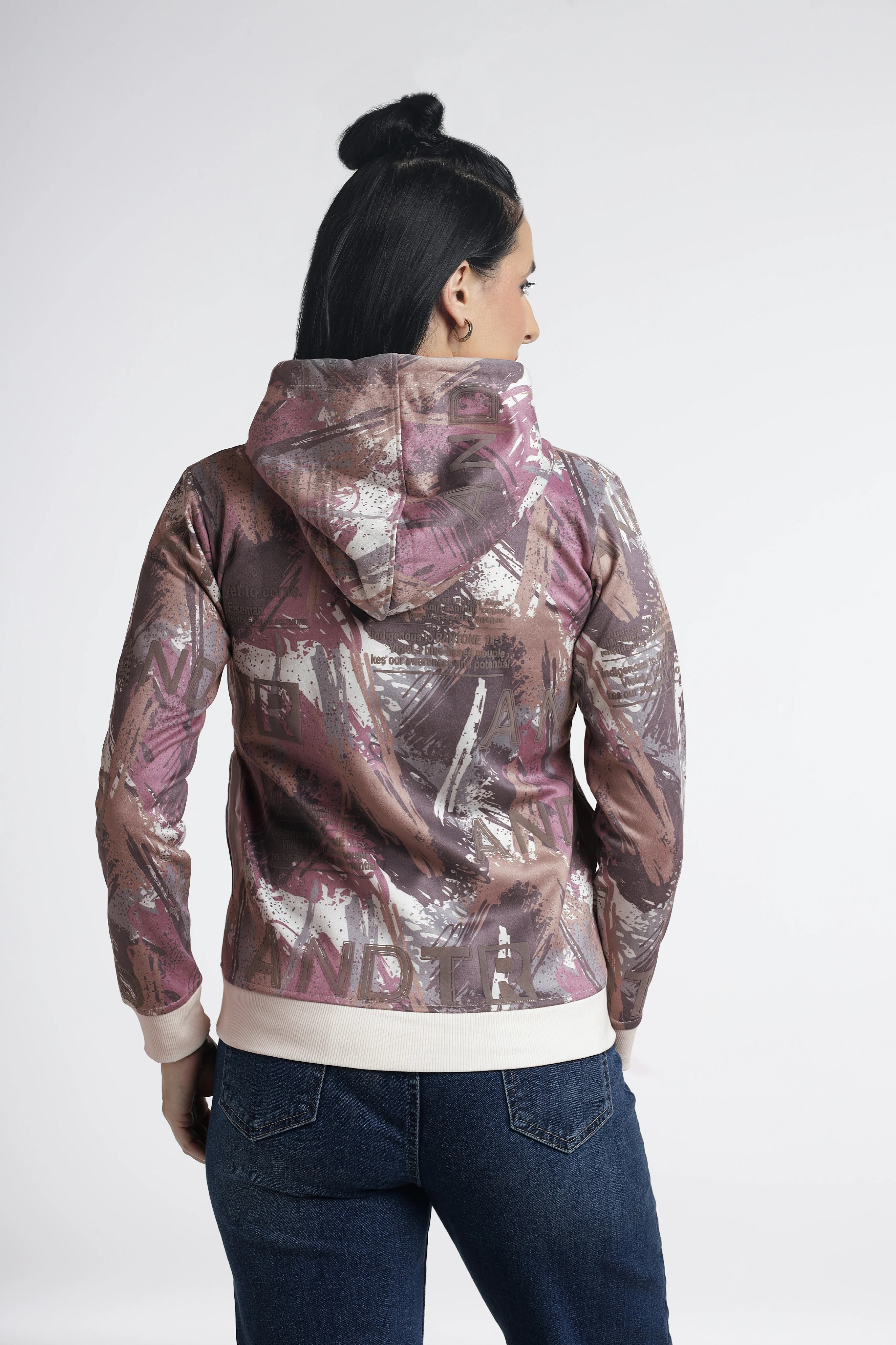 Women’s Printed Zip-Up Hoodie