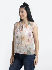 Floral Sleeveless Blouse