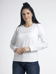 Women’s Stud/Diamond Full Sleeve Sweatshirt