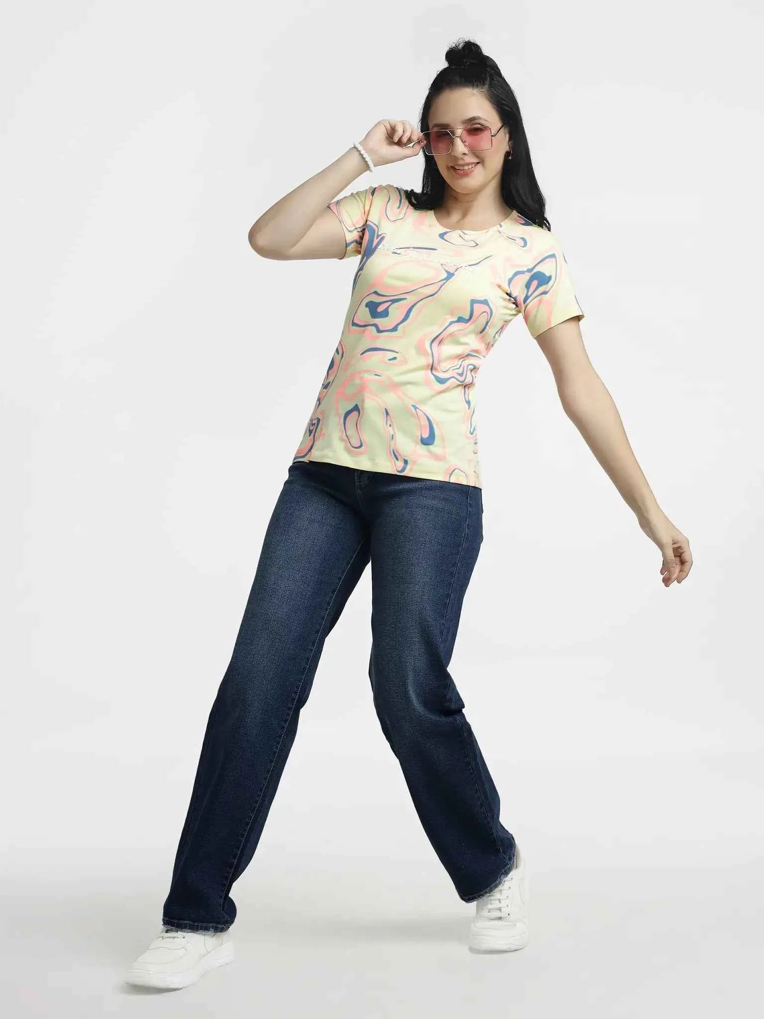 Women’s Abstract Printed T-Shirt