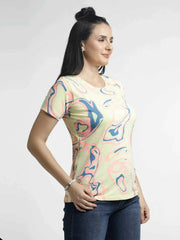Women’s Abstract Printed T-Shirt