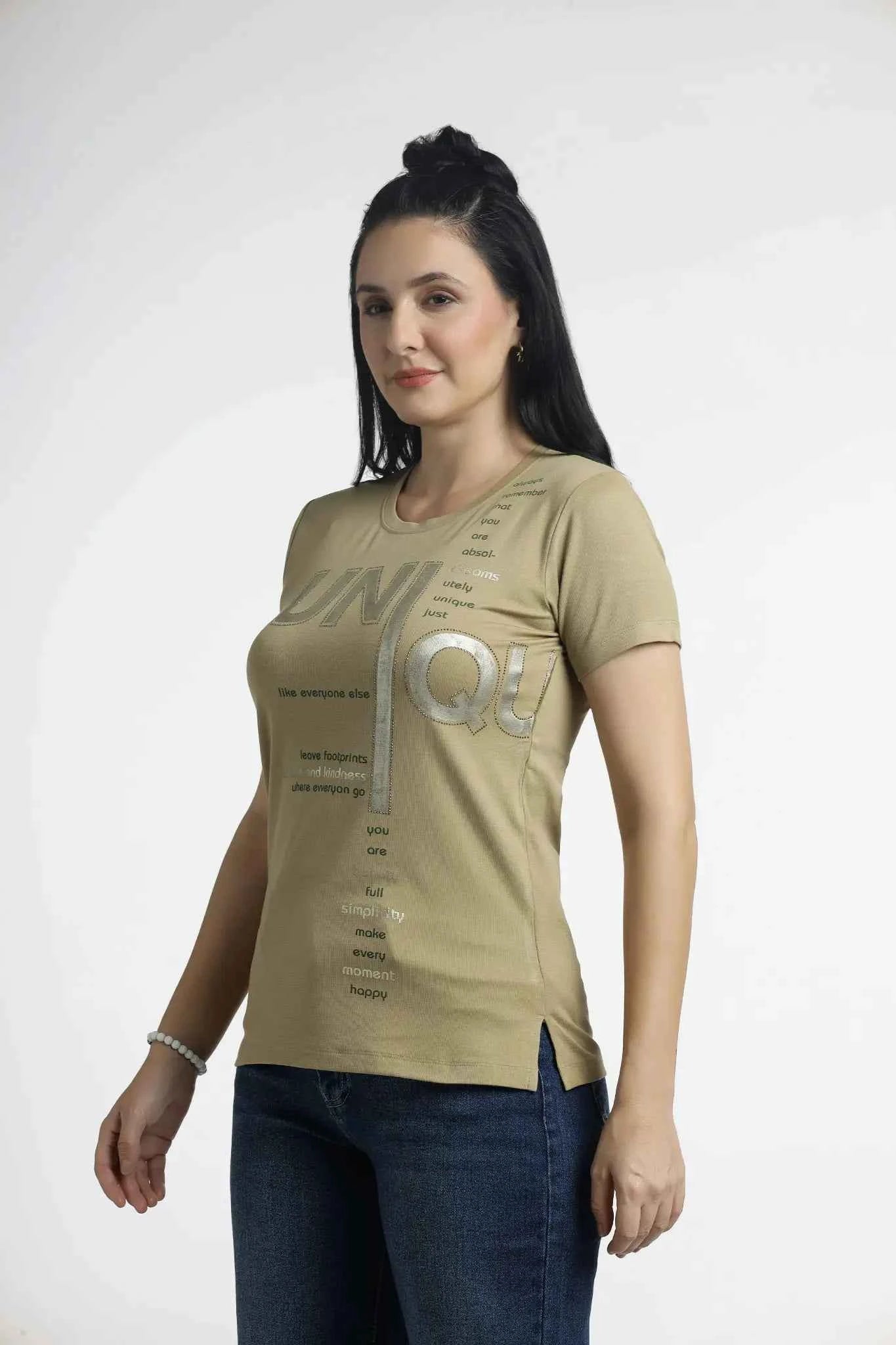 Women’s typography Print Casual T-Shirt