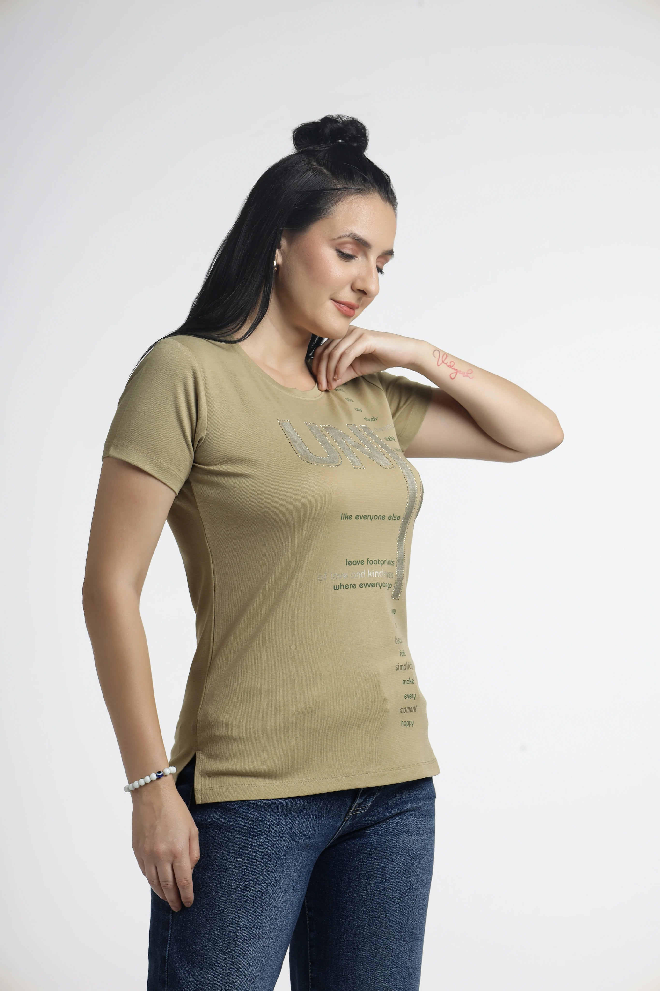 Women’s typography Print Casual T-Shirt
