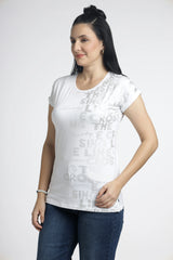 Women’s Foil Printed Casual T-Shirt