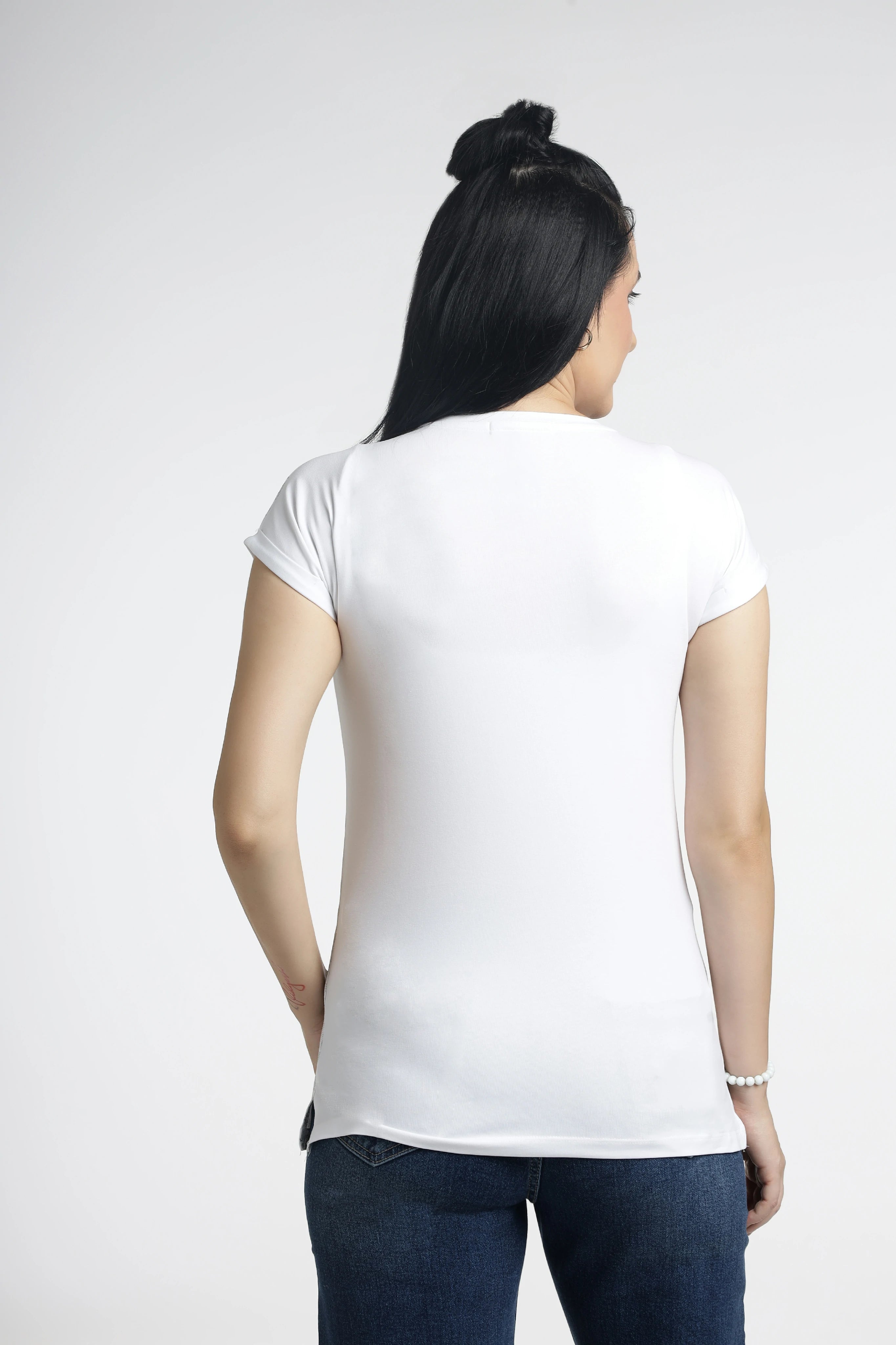 Women’s Foil Printed Casual T-Shirt