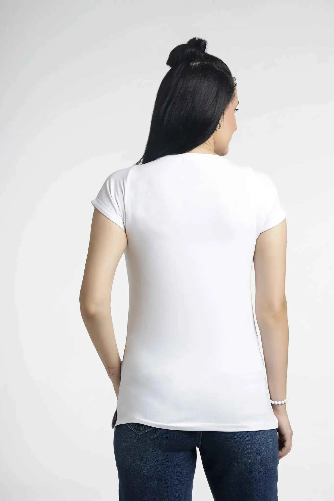Women’s Foil Printed Casual T-Shirt