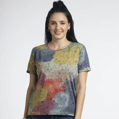 Women’s Multicolor Graphic Printed T-Shirt