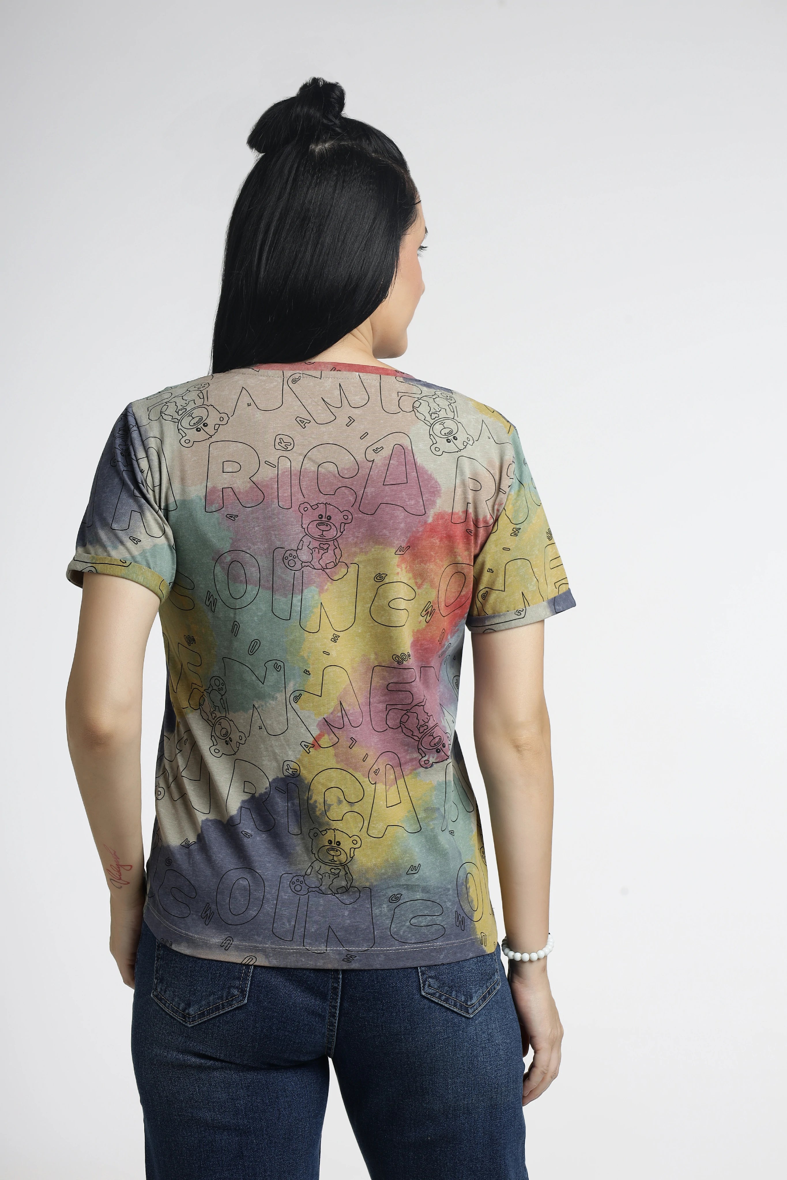 Women’s Multicolor Graphic Printed T-Shirt