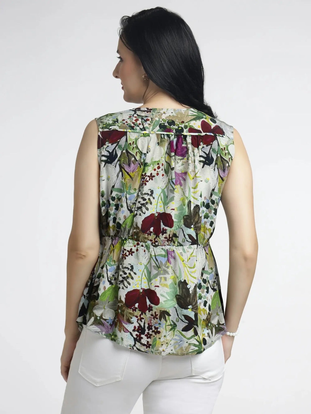 Women’s Sleeveless Floral Top for Women - Stylish Floral Printed Tank - ASTRON