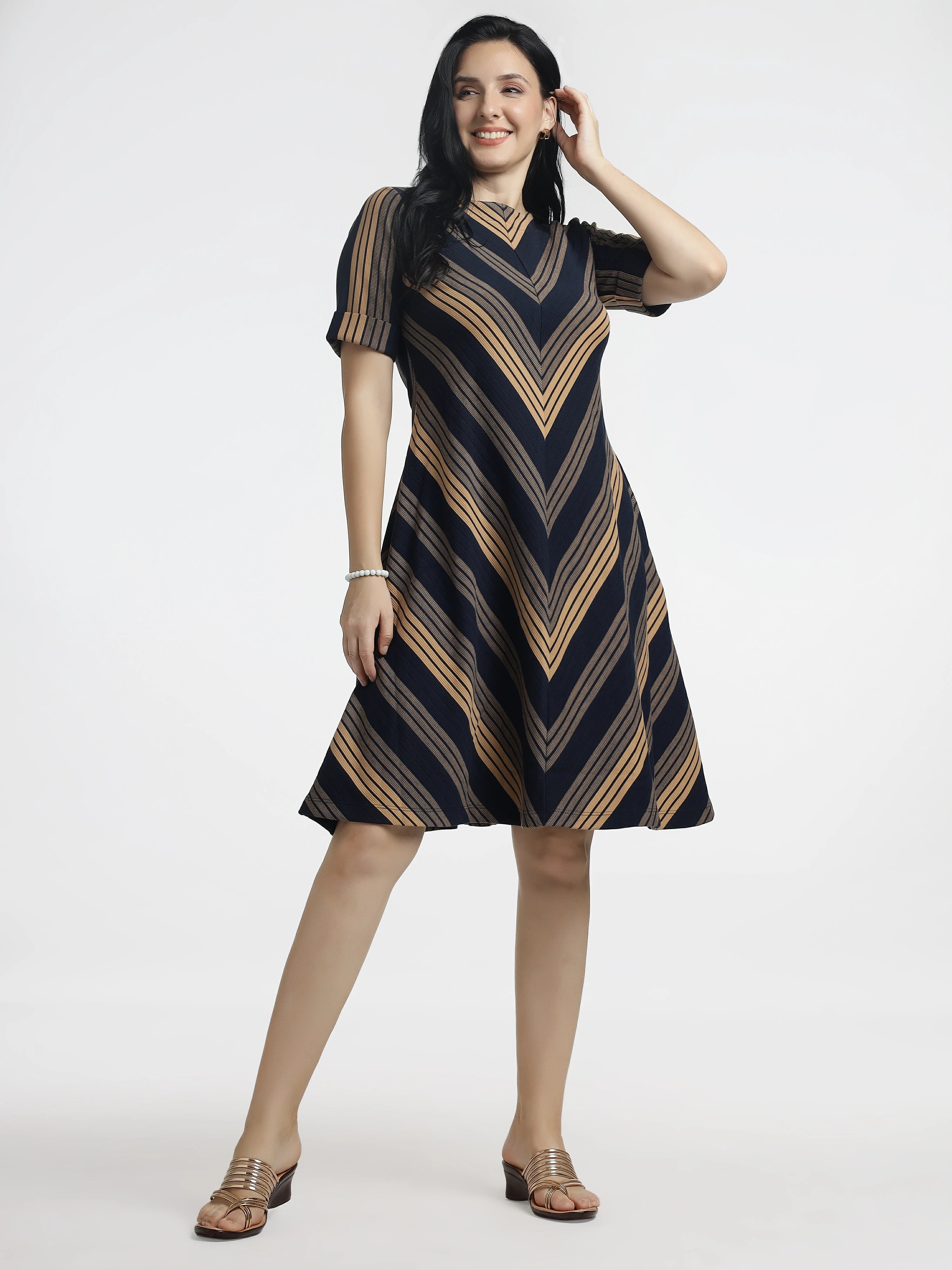 Women’s Striped A-Line Dress