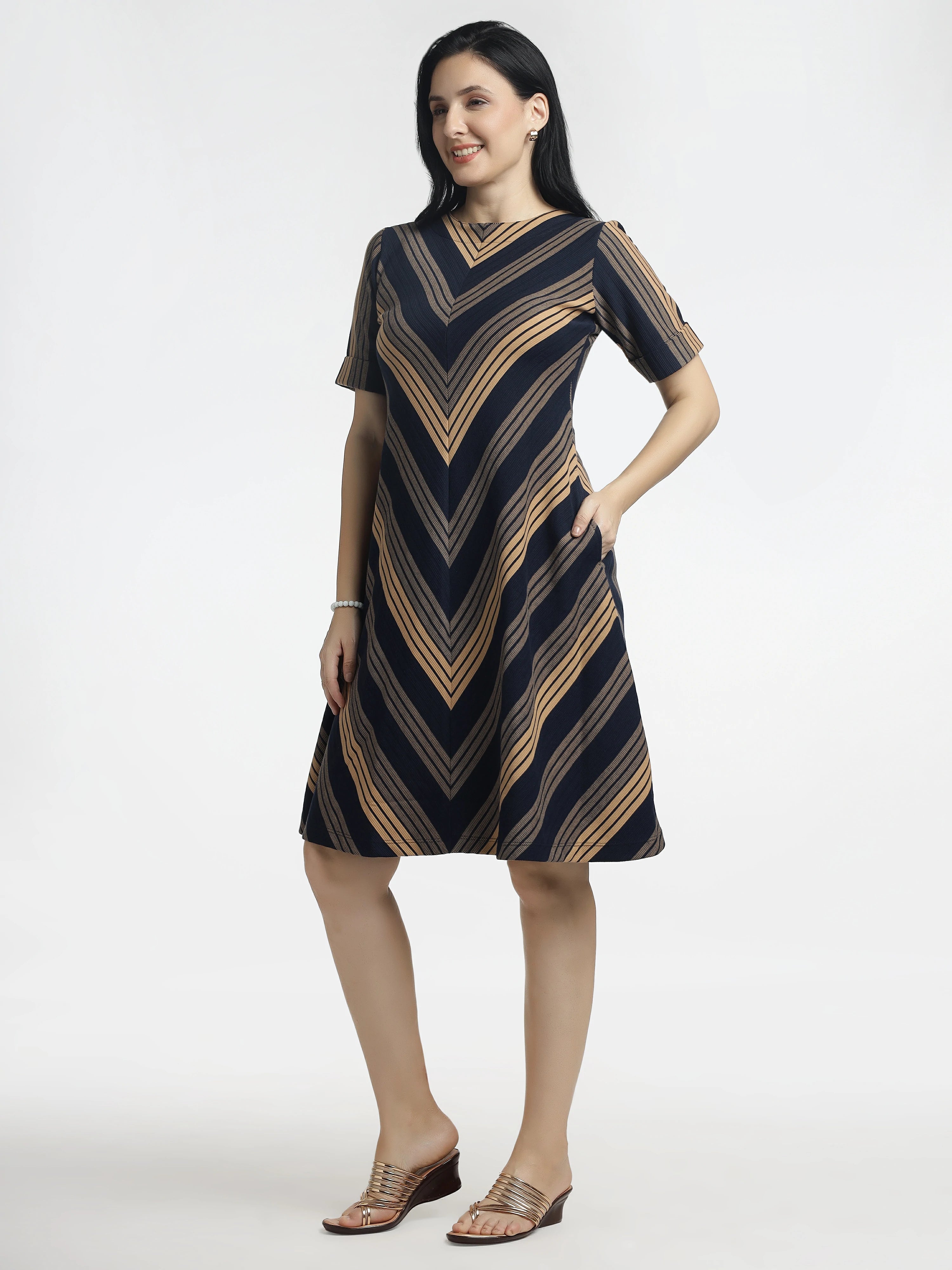 Women’s Striped A-Line Dress