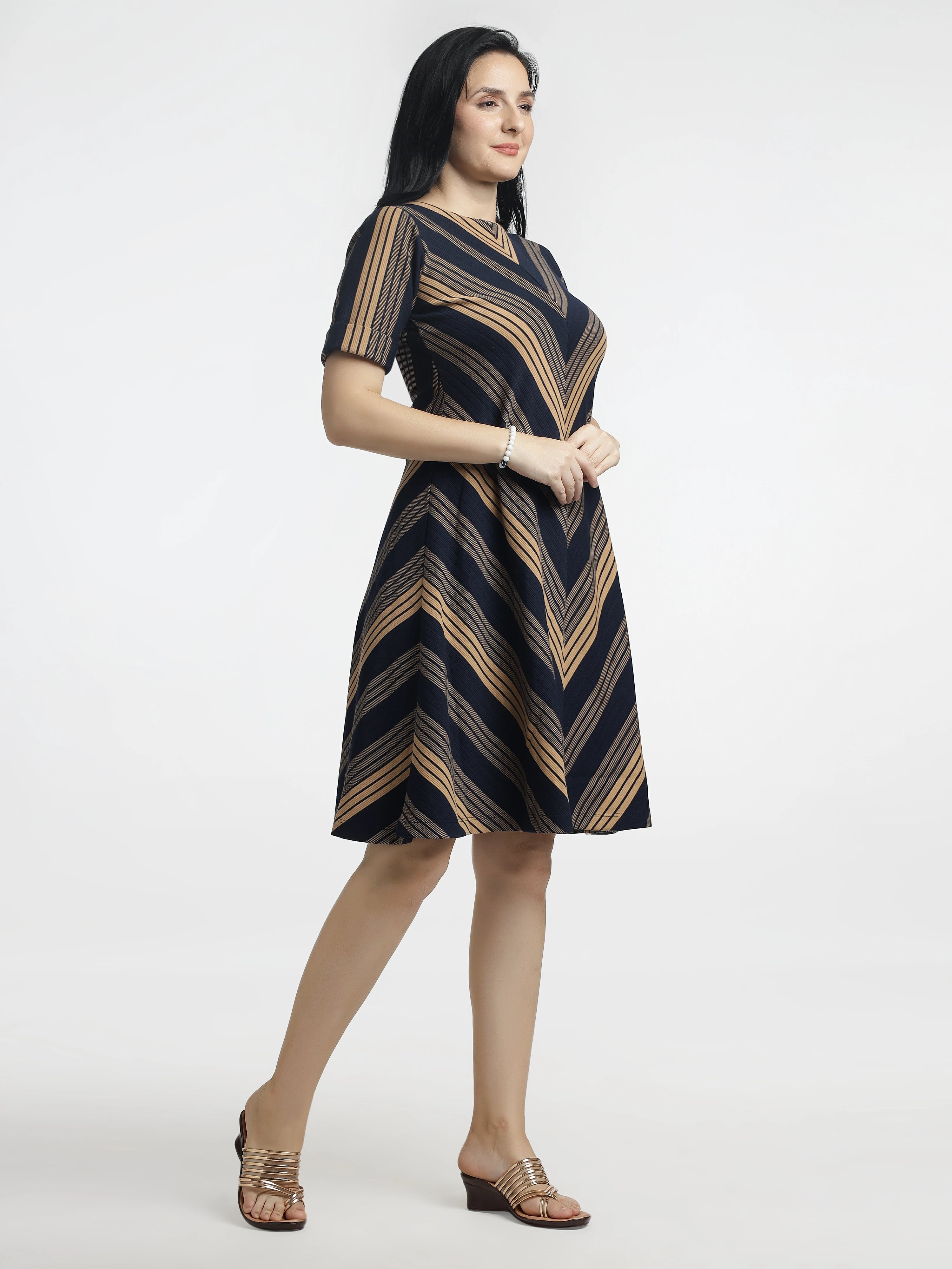Women’s Striped A-Line Dress
