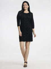 Women’s Black Printed Bodycon Dress