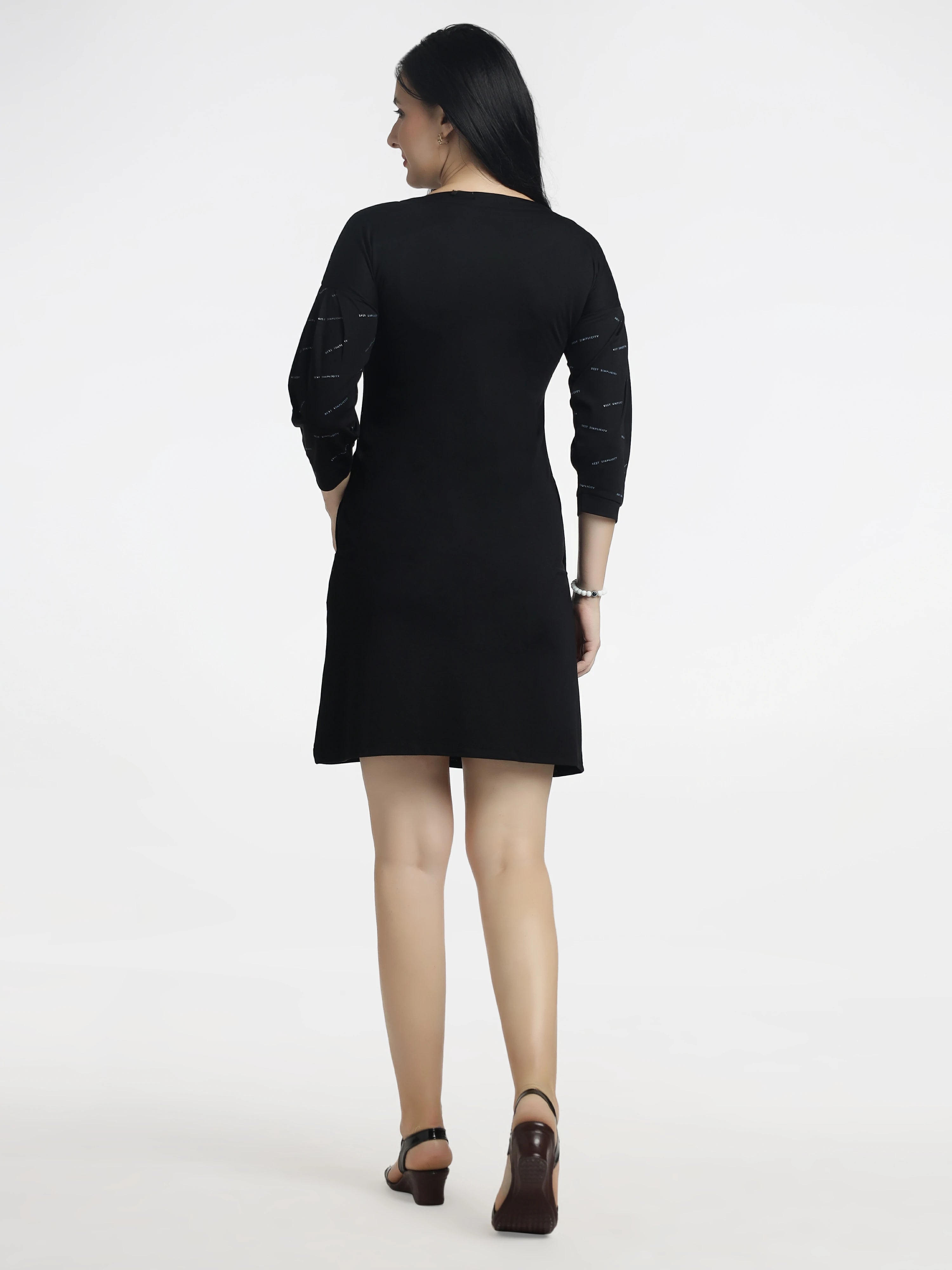 Women’s Black Printed Bodycon Dress