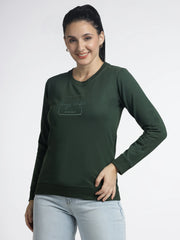 Women’s Green Printed Full-Sleeve Top