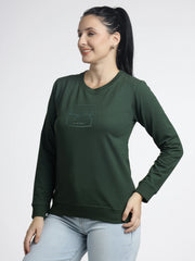 Women’s Green Printed Full-Sleeve Top