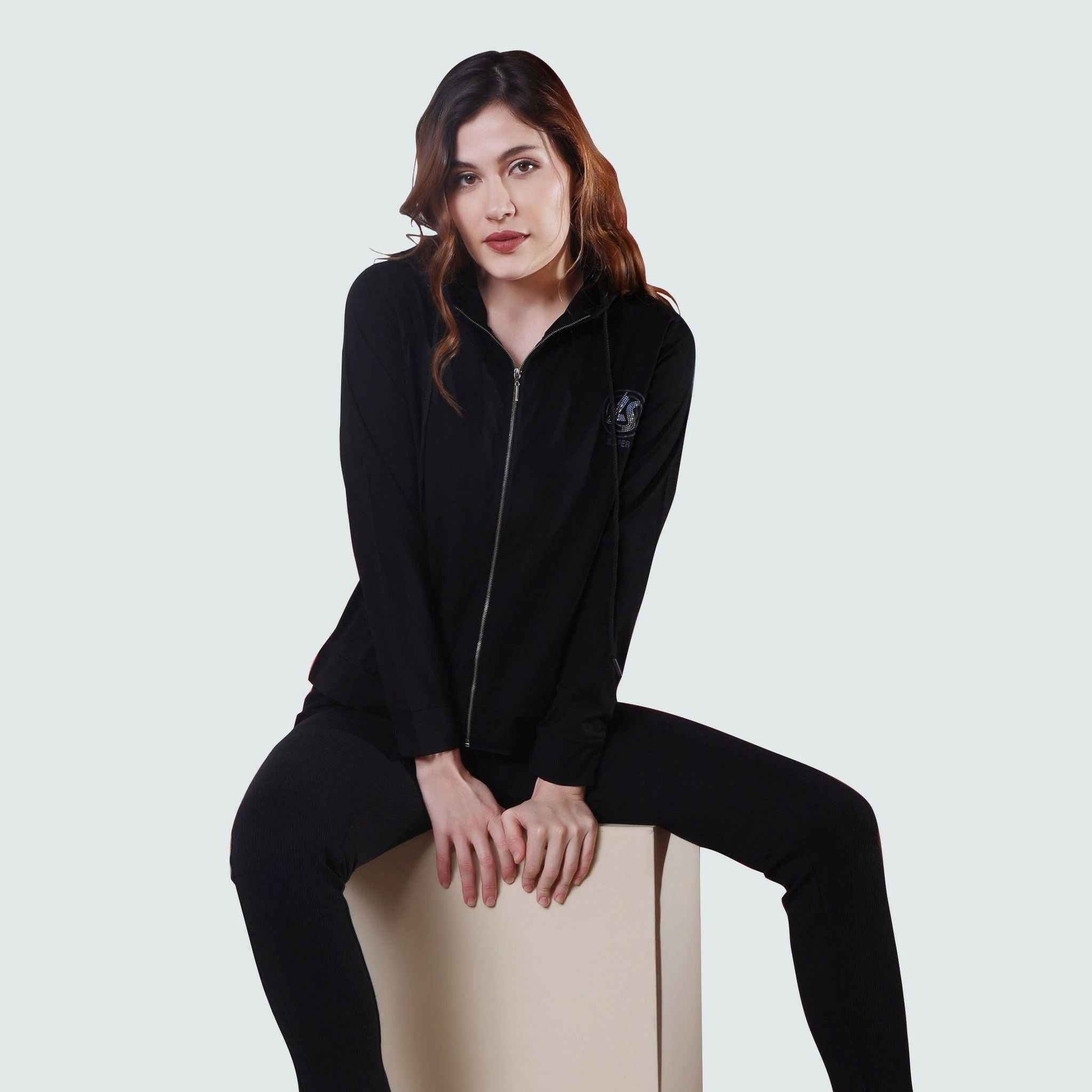 Astron Red Zip-Through Hoodie for Women - Full Sleeve Stylish Wear - ASTRON