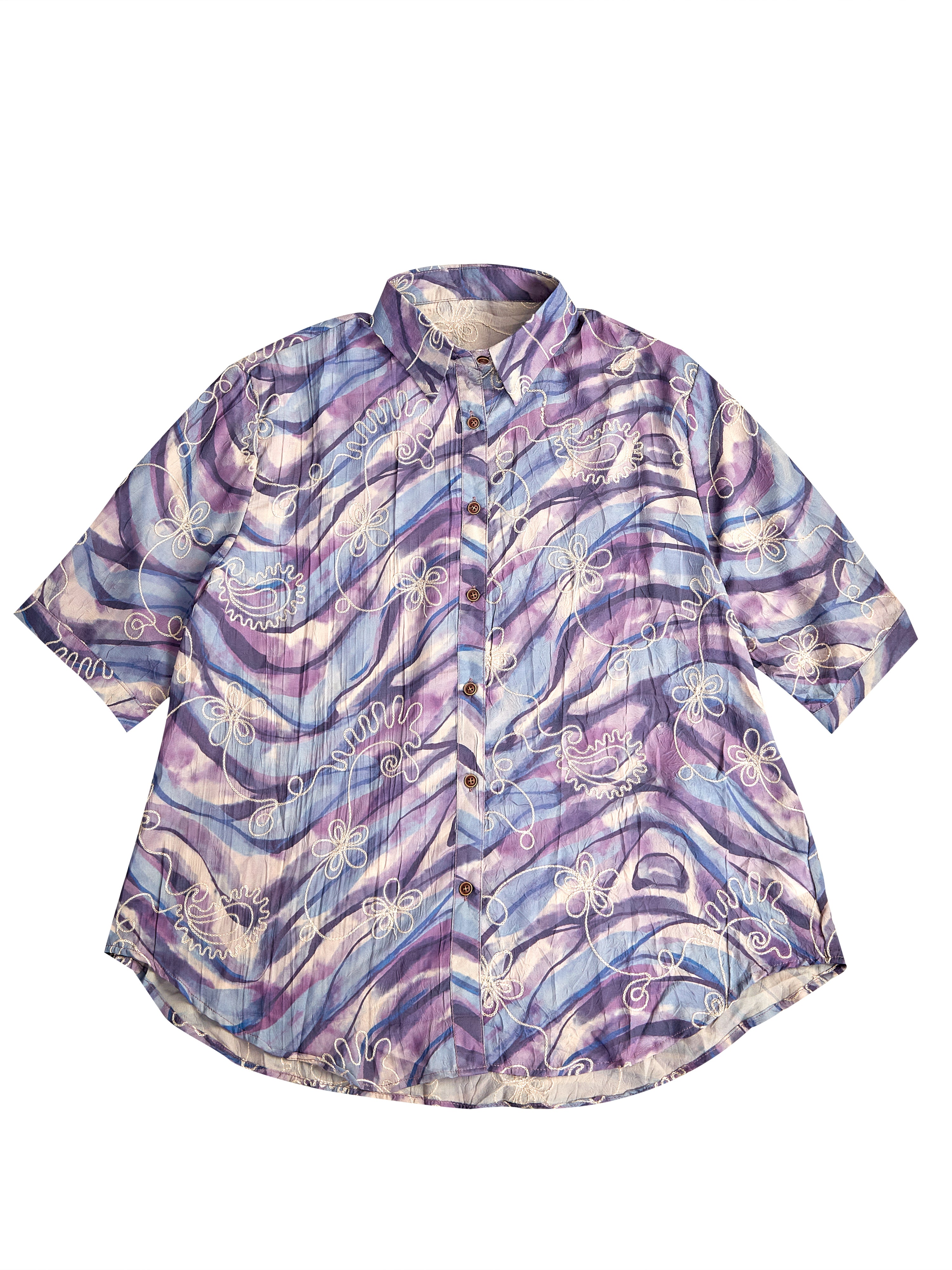 Astron – Abstract Swirl Print Shirt For Women