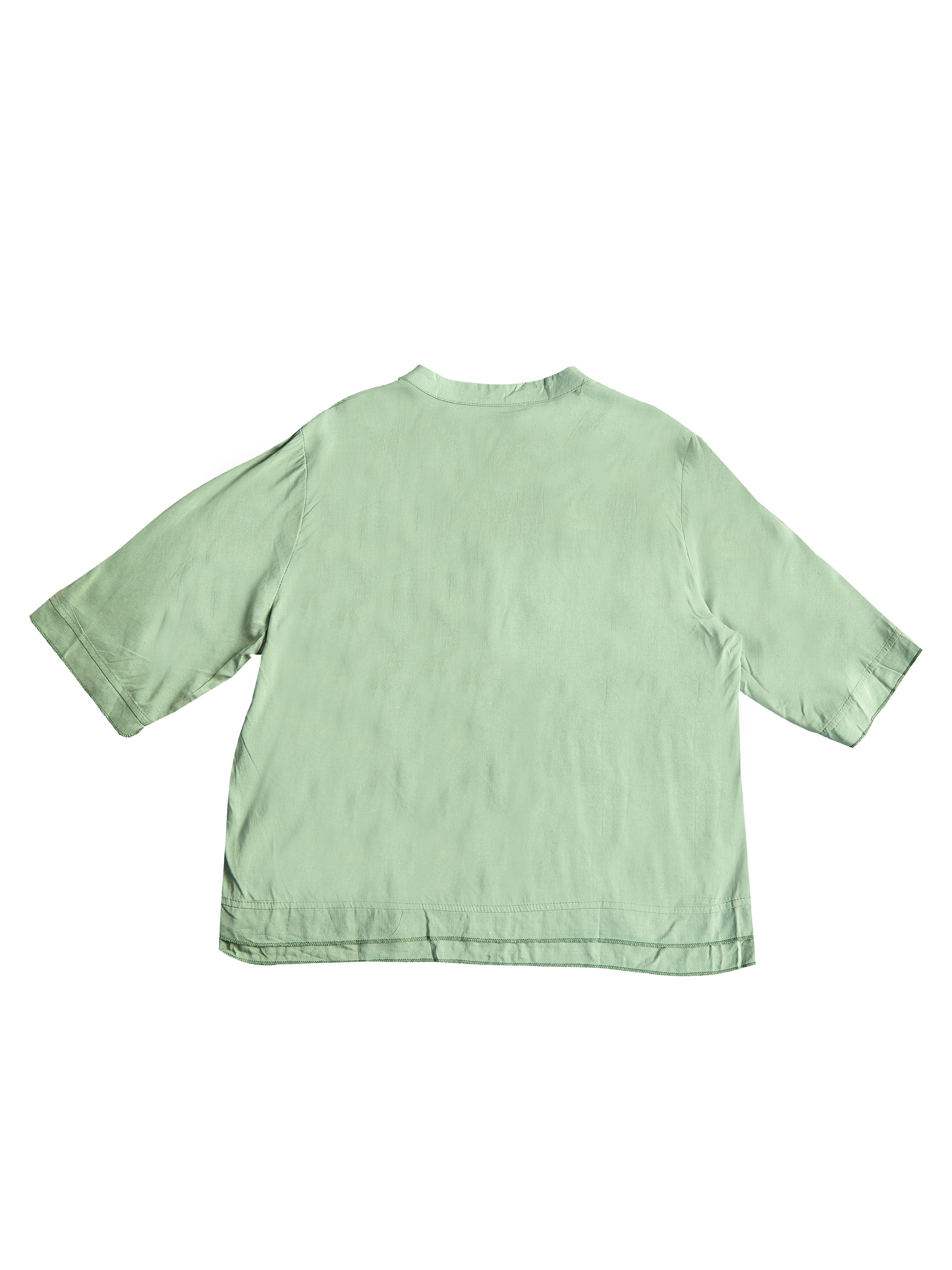 Astron – Shirt with Golden Paisley Embroidery