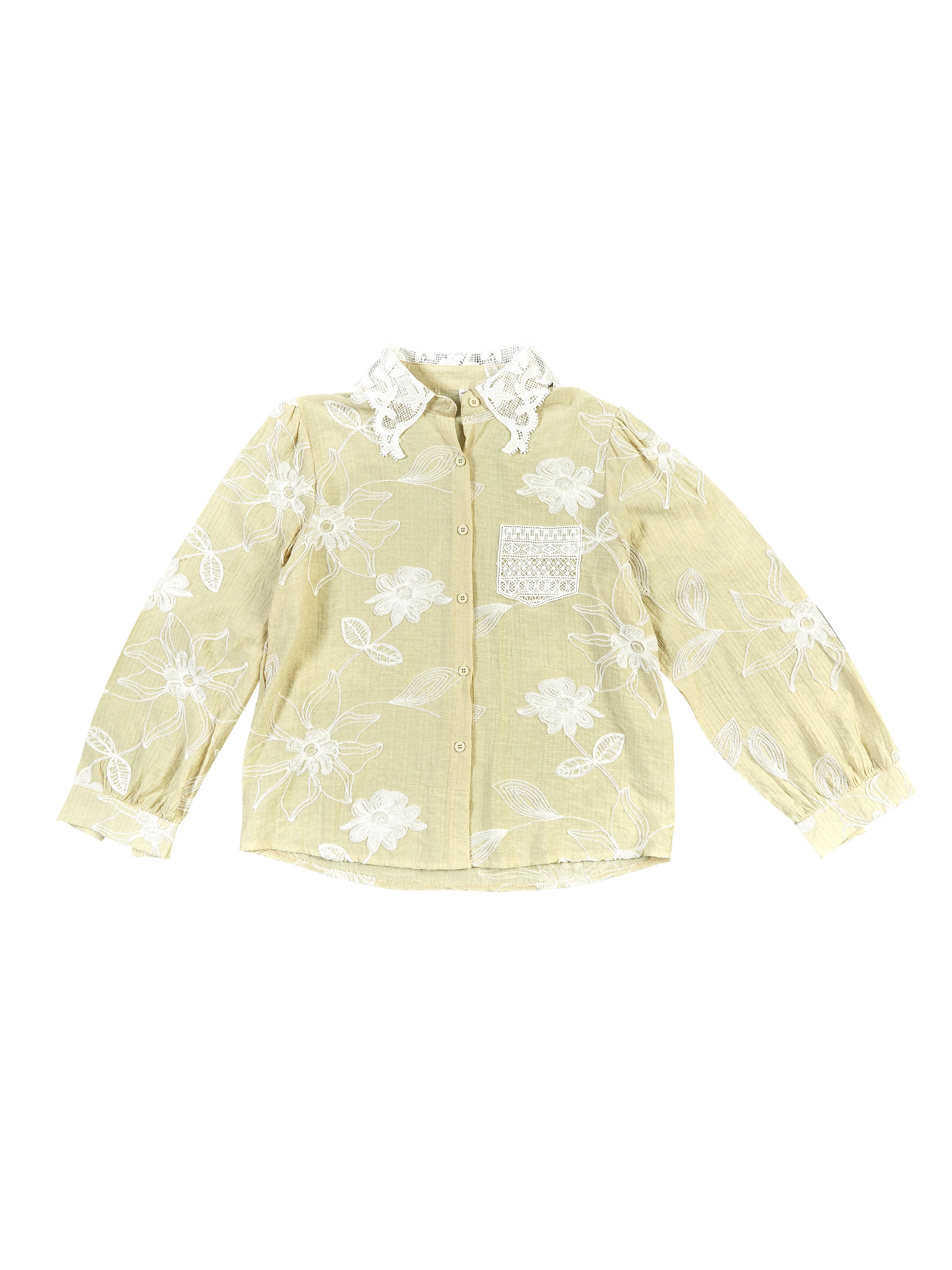 Astron- Elegant Lace Collar Comfort Fit Shirt For Women