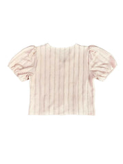 Astron Textured Crop Top with Vertical Pintuck Detailing