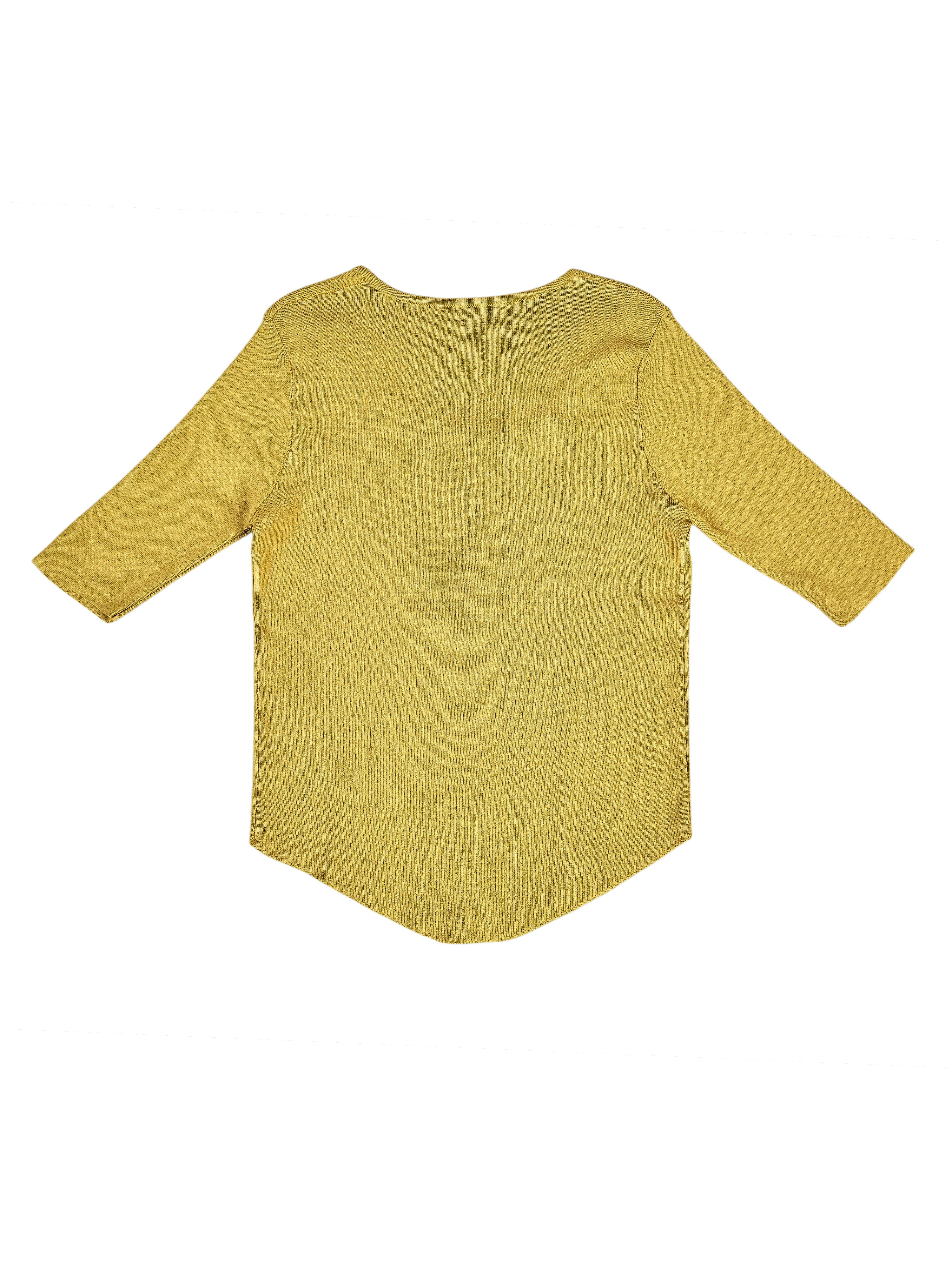 Astron – Olive Green Ribbed Knit Henley Top