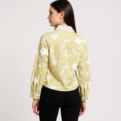 Astron- Elegant Lace Collar Comfort Fit Shirt For Women