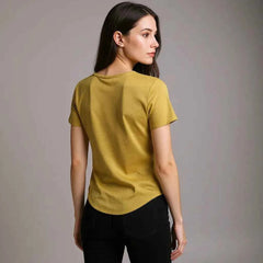 Astron – Olive Green Ribbed Knit Henley Top