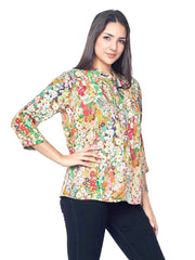 Astron – Pleated Sleeve Top for Women – Elegant Style