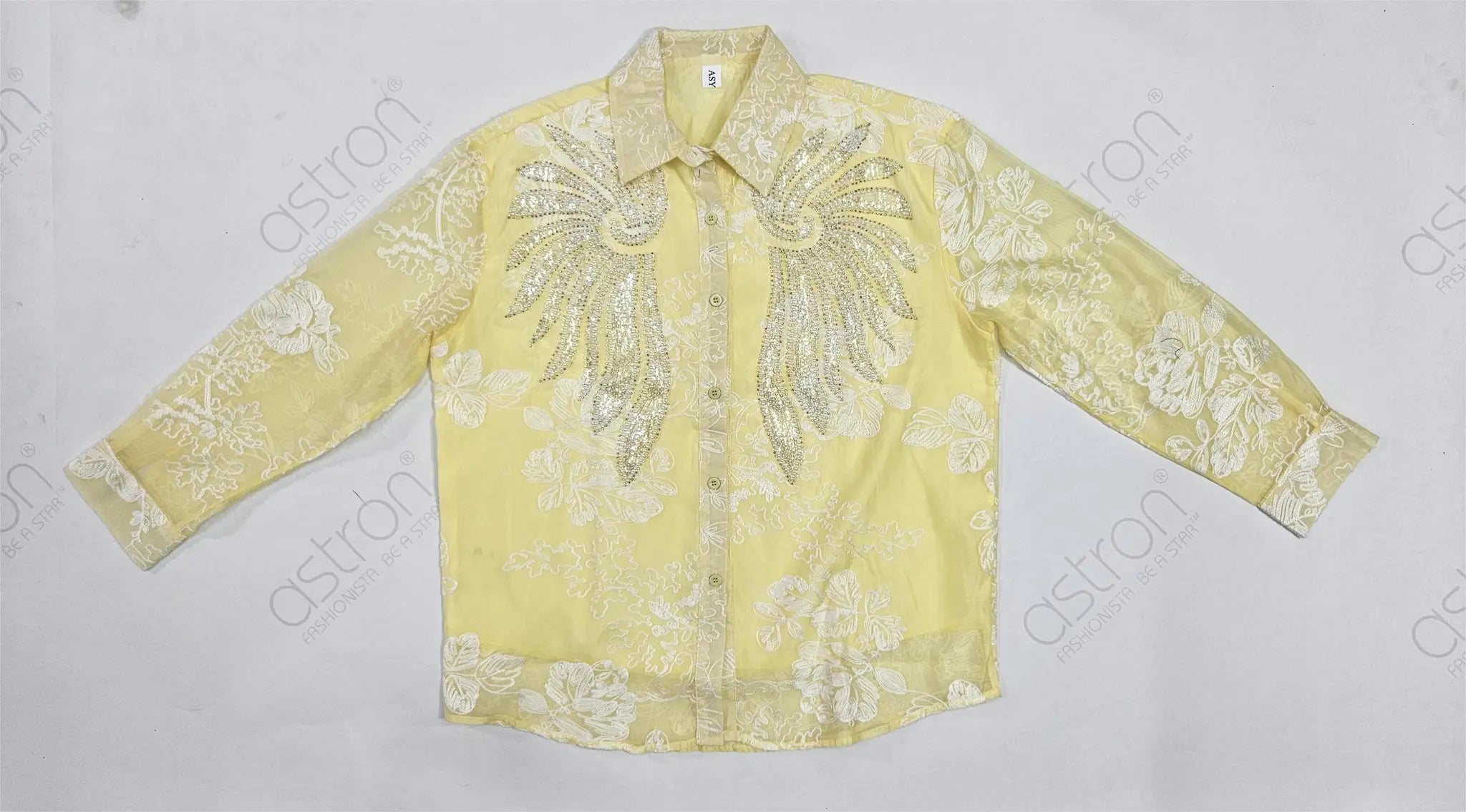 Women’s Embellished Embroidered Shirt - ASTRON