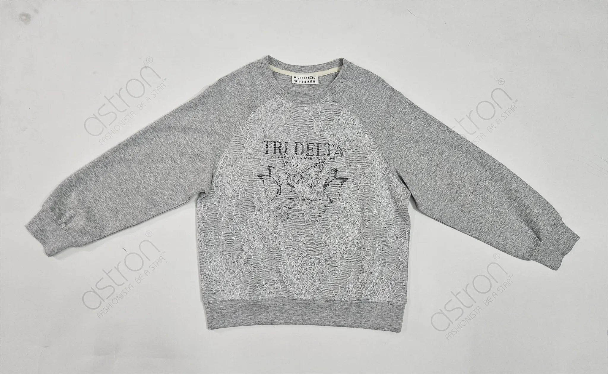 Women’s Printed Butterfly Lace Sweatshirt - ASTRON