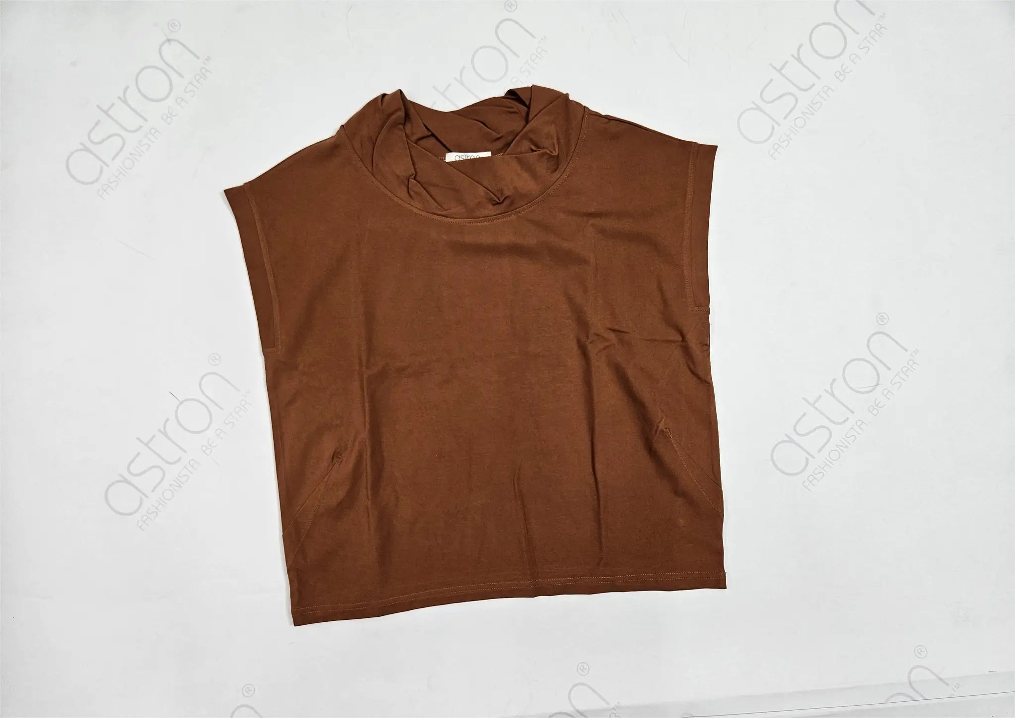 Women’s Draped Cowl Neck Casual Top - ASTRON