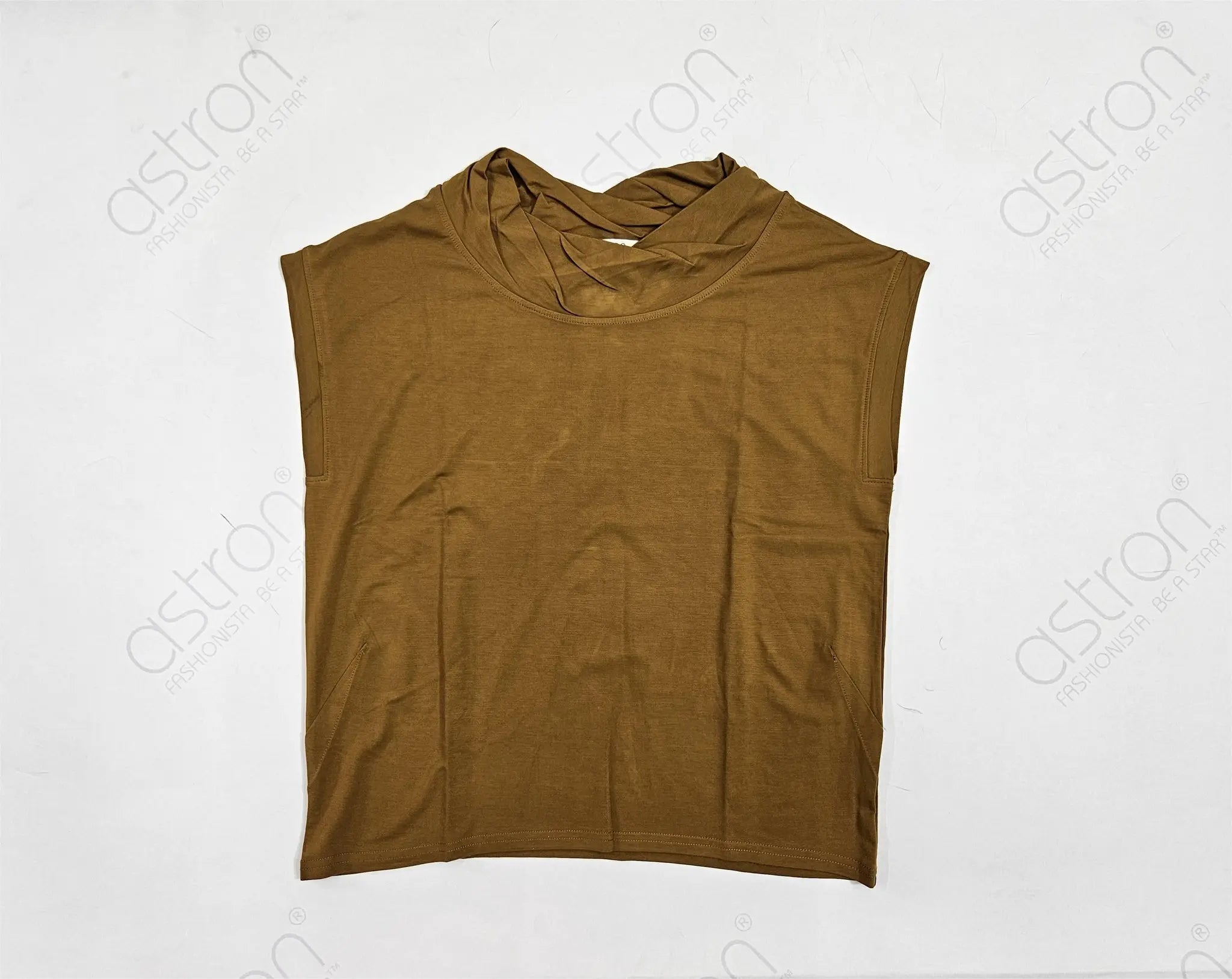 Women’s Draped Cowl Neck Casual Top - ASTRON