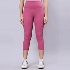Astron High-Waisted Stretch Gym Leggings - 4-Way Stretch Cropped Sports Leggings for Women