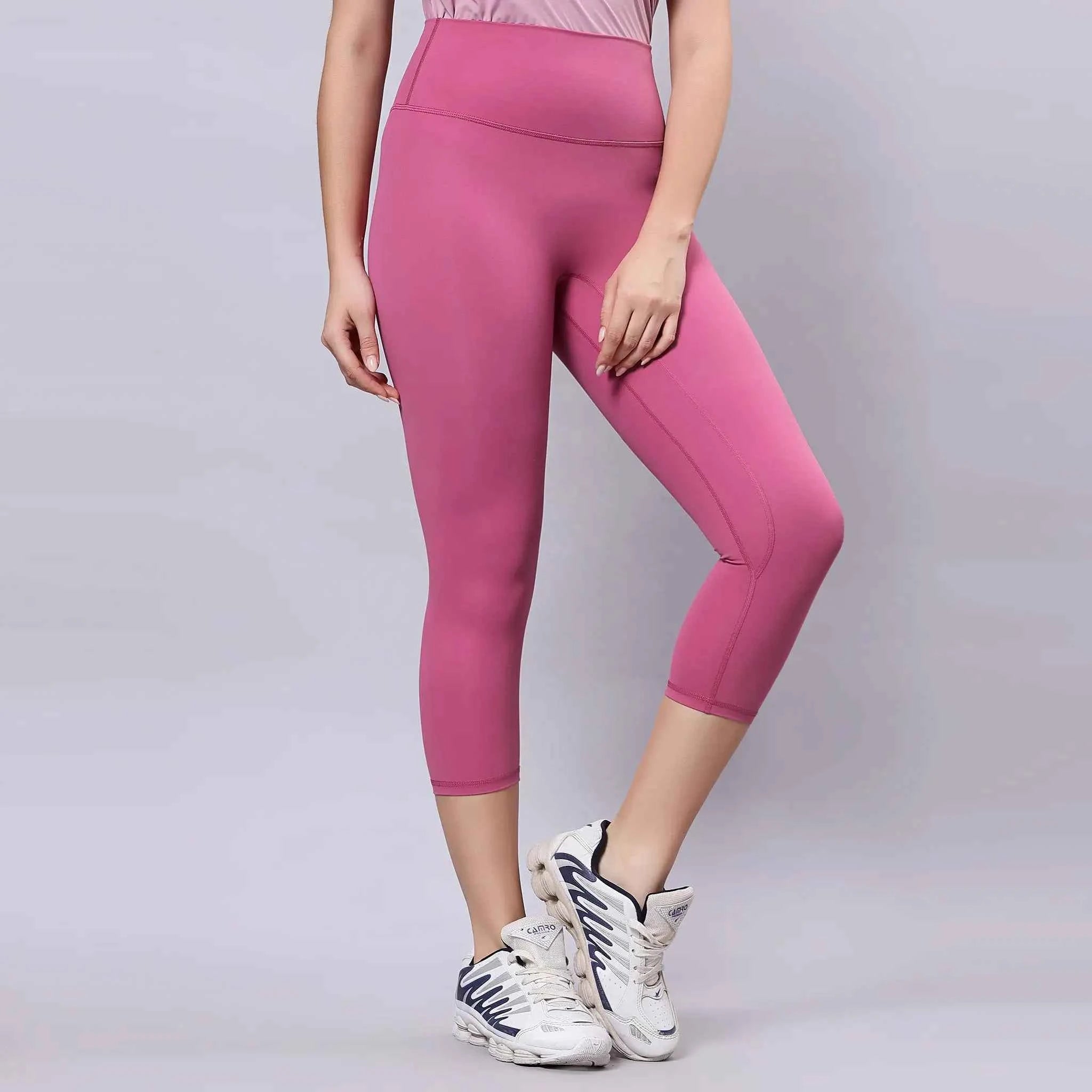 Astron High-Waisted Stretch Gym Leggings - 4-Way Stretch Cropped Sports Leggings for Women