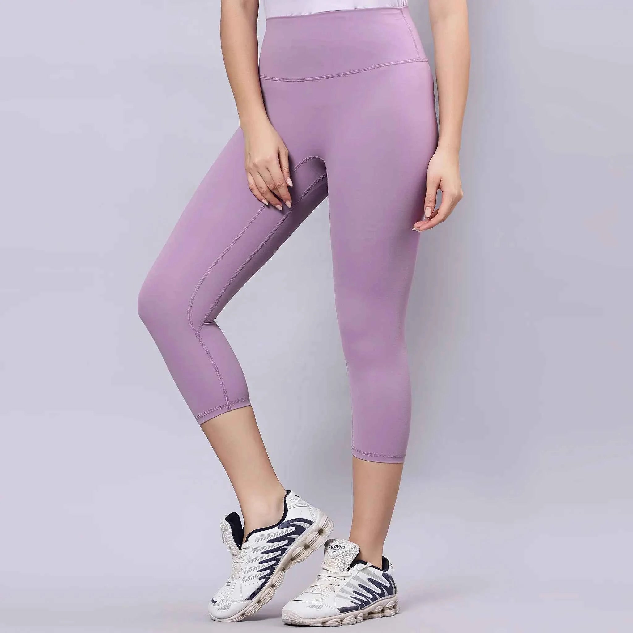 Astron High-Waisted Stretch Gym Leggings - 4-Way Stretch Cropped Sports Leggings for Women