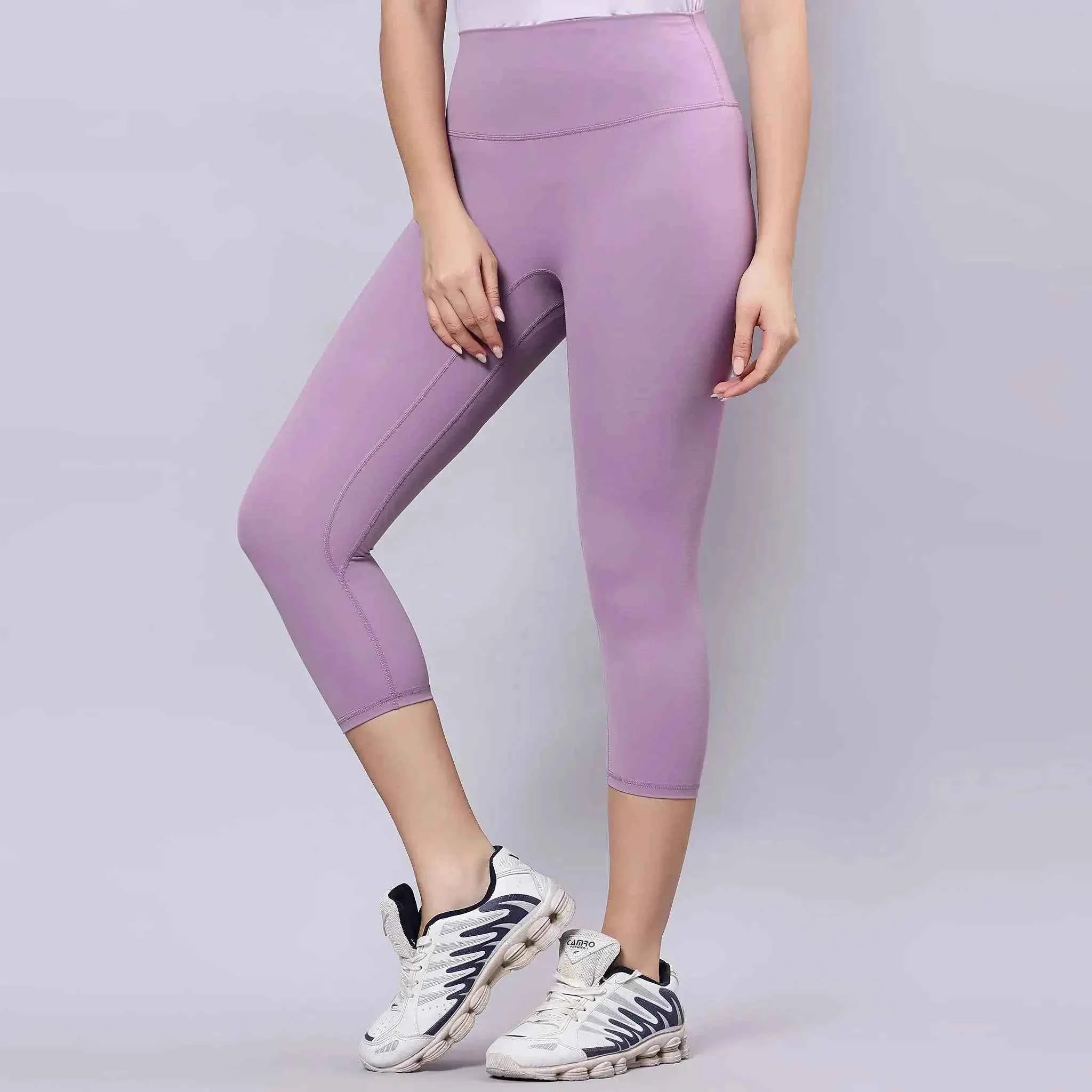 Astron High-Waisted Stretch Gym Leggings - 4-Way Stretch Cropped Sports Leggings for Women