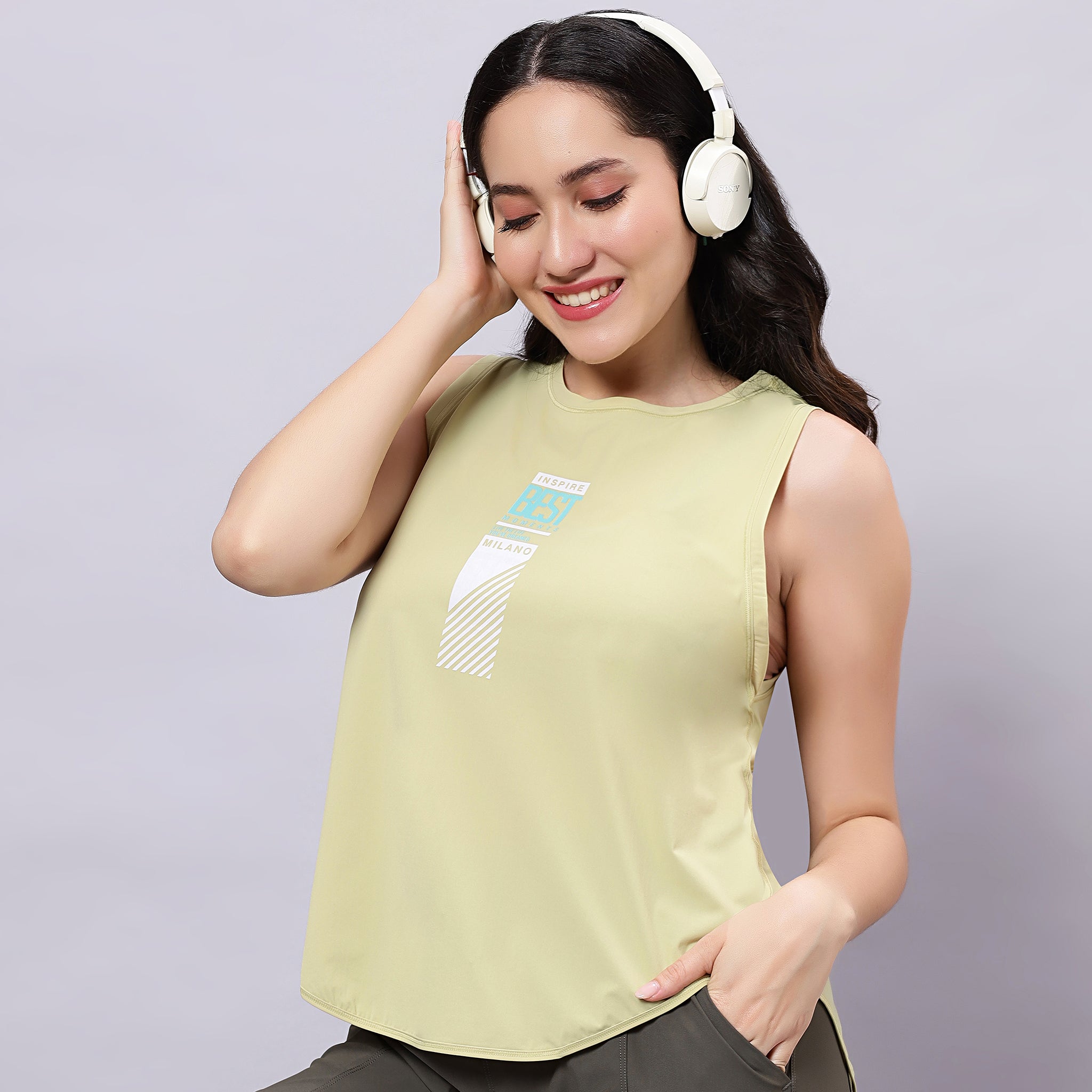 4 Way Stretched Active Wear Top Tank.