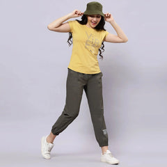 Astron – Women’s Half Sleeves Comfort Fit Blue Color Cotton T-Shirt