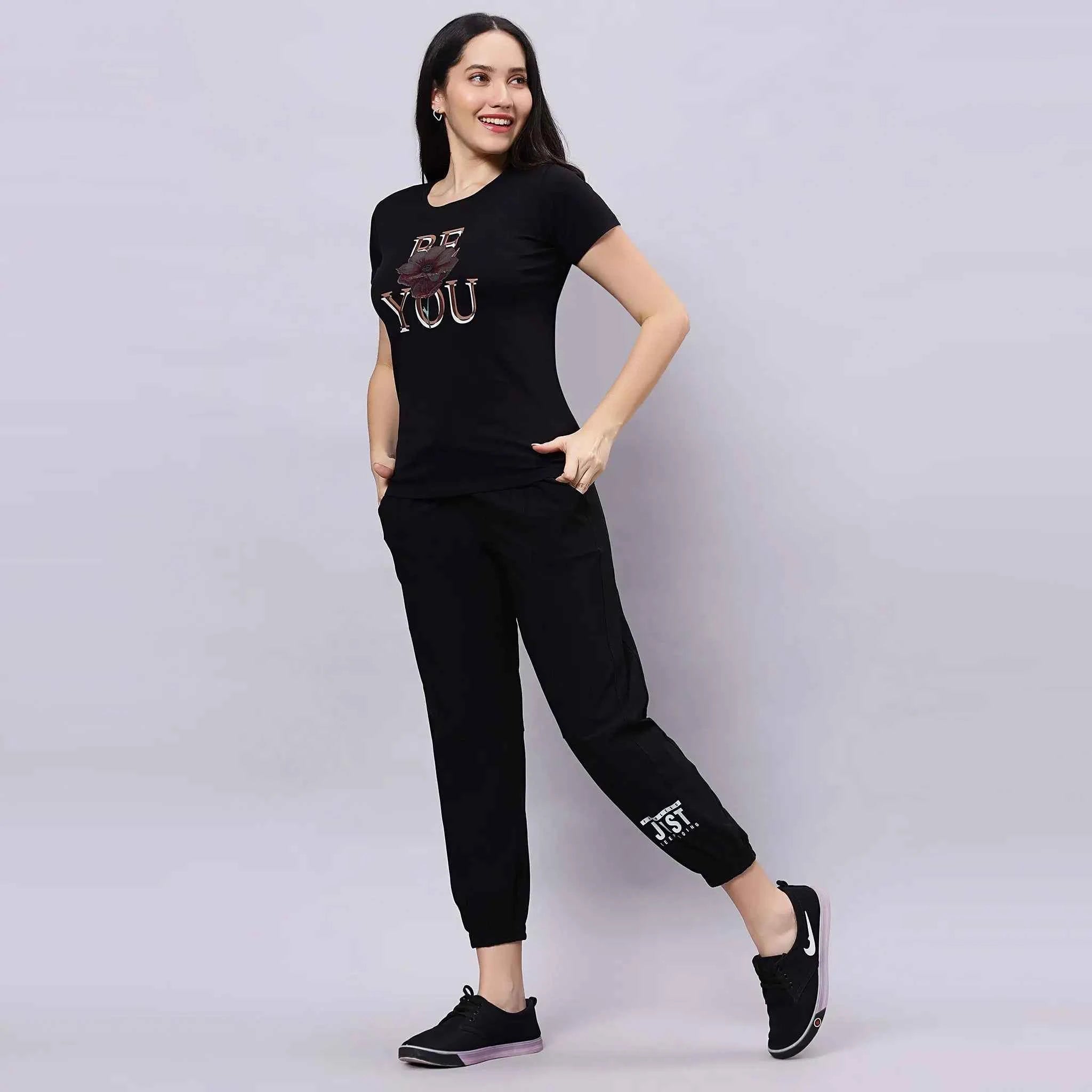 Half Sleeve Round neck Sequence Applied T-shirt