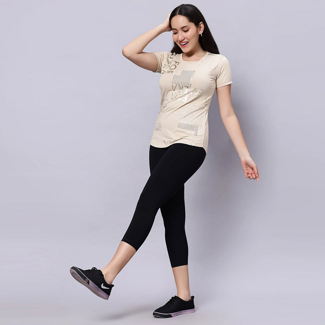 Half Sleeves Relaxed Fit T-Shirt