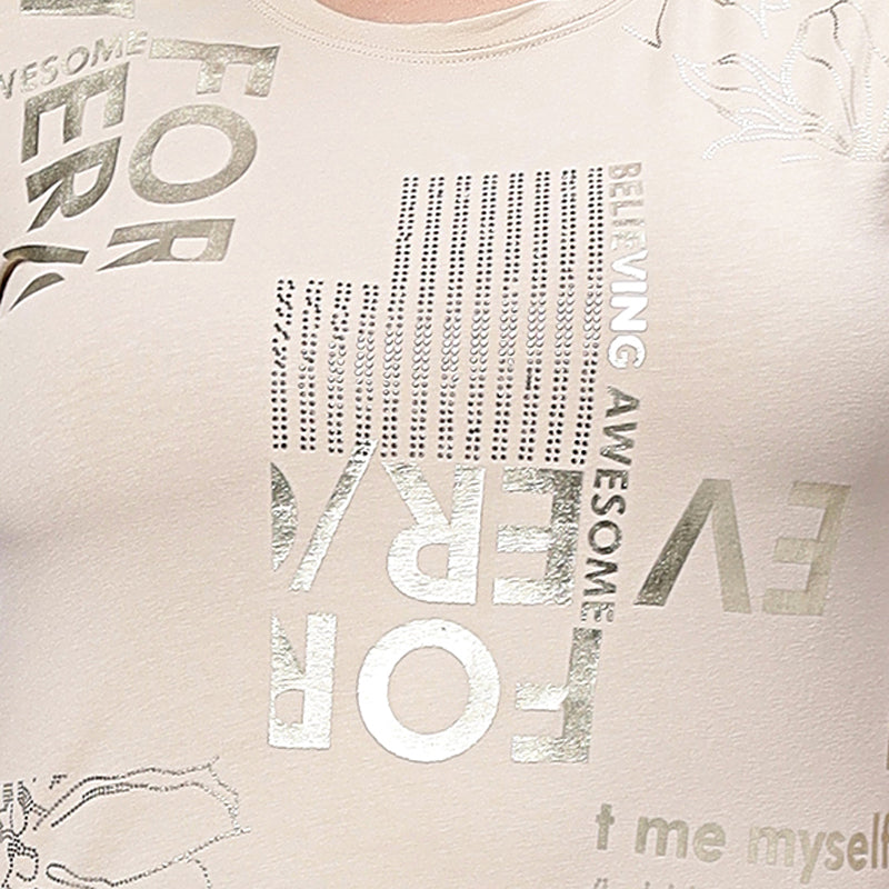 Half Sleeves Relaxed Fit T-Shirt.