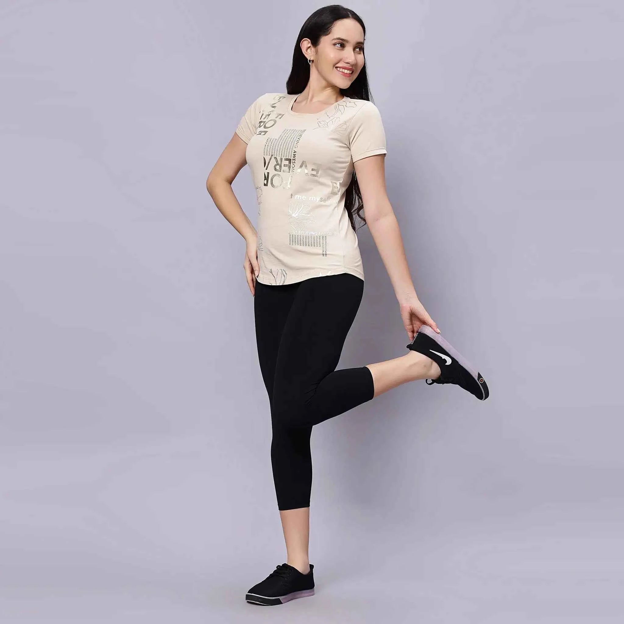 Half Sleeves Relaxed Fit T-Shirt
