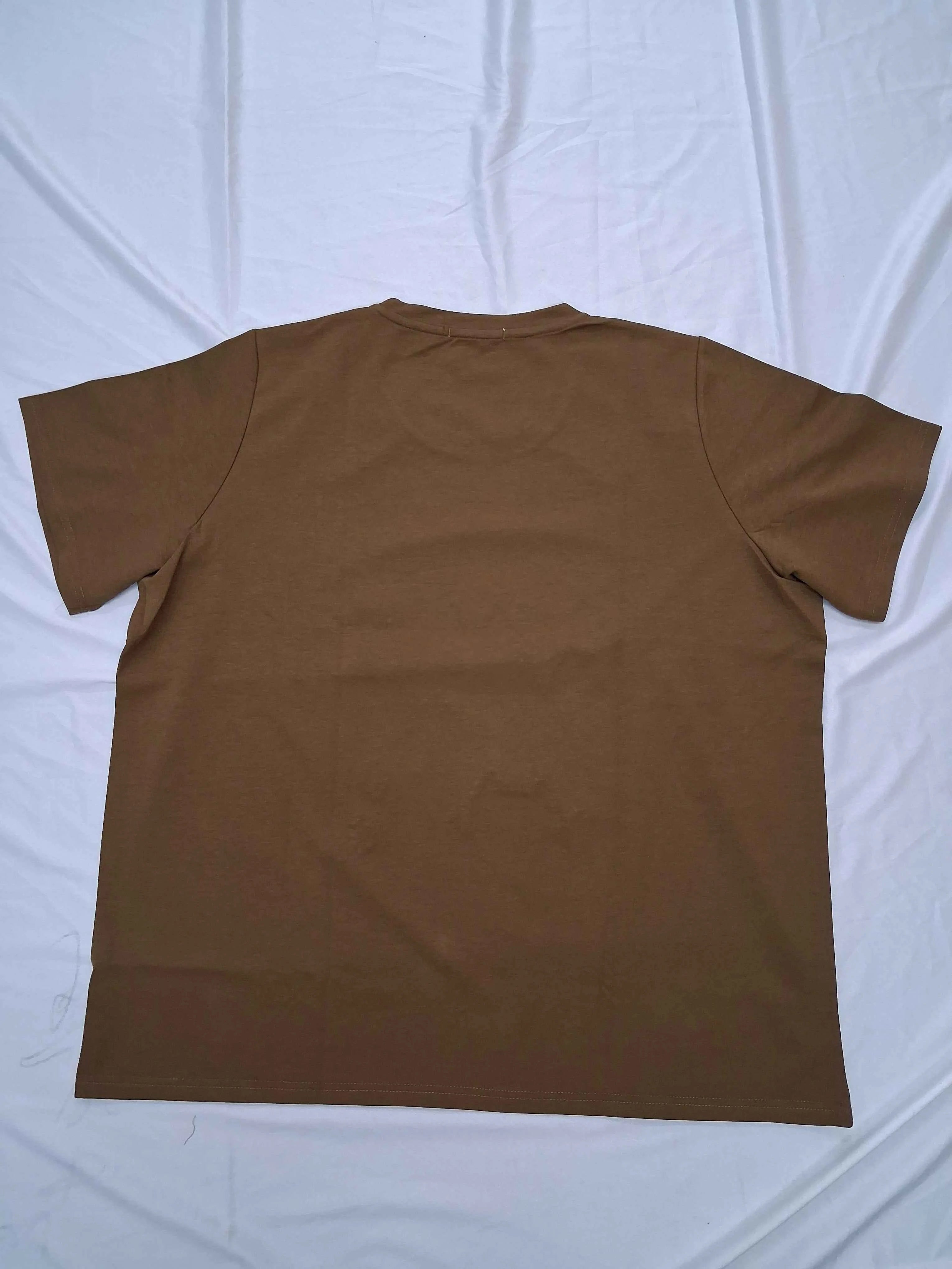 Women's Coffee Brown Cat Graphic Printed Casual T-Shirt