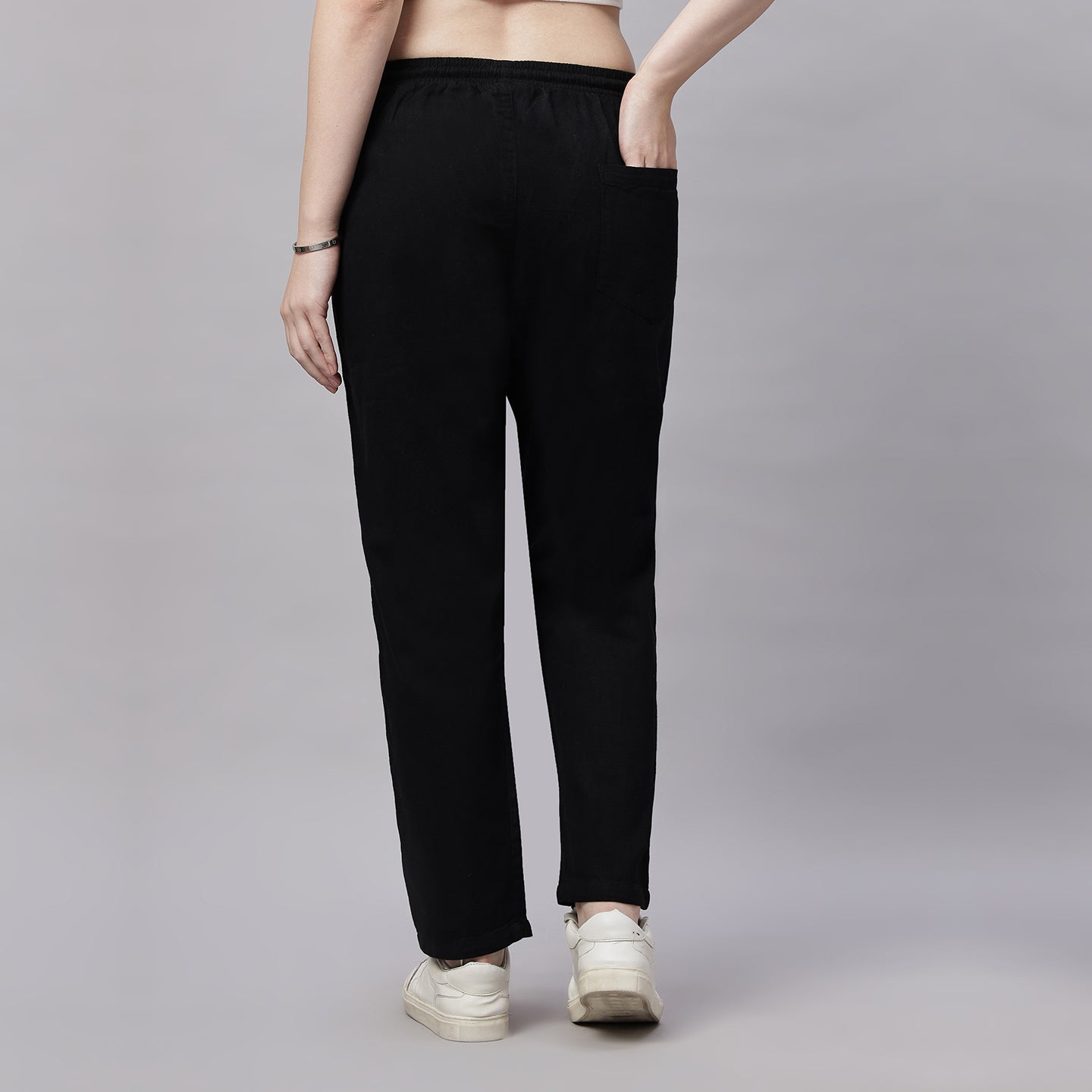 Tencel Baggy Fit Mid Waist Denim Jeans Pant.