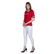 Raglan Sleeves Printed Cotton T-shirt / Tee For Women