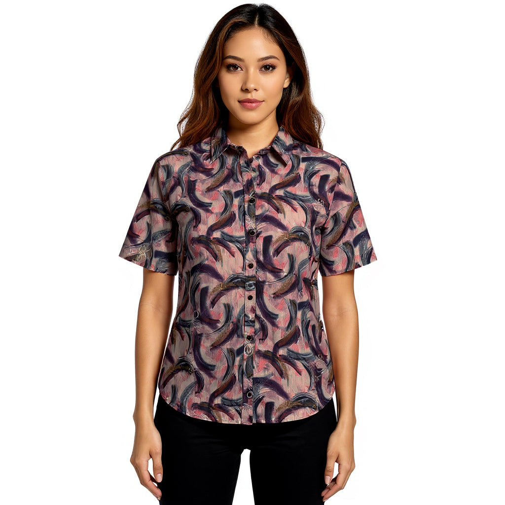 Astron – Abstract Swirl Print Shirt
